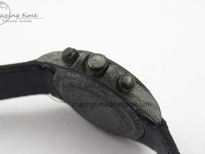 MiroTime 0414 Stretchable Daytona DIW All Black Carbon Noob 1:1 Best Edition Black Dial on Black Nylon Strap SA 2582